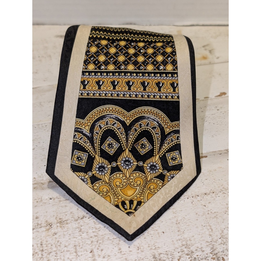Vintage Bachrach Italian Silk Tie Old‎ Money Avant Guard